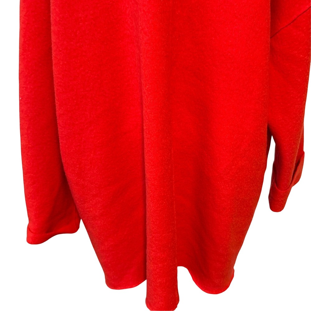 Eileen Fisher Woman Bright Red Wool Open Jacket in Size 2X - Picture 6 of 10